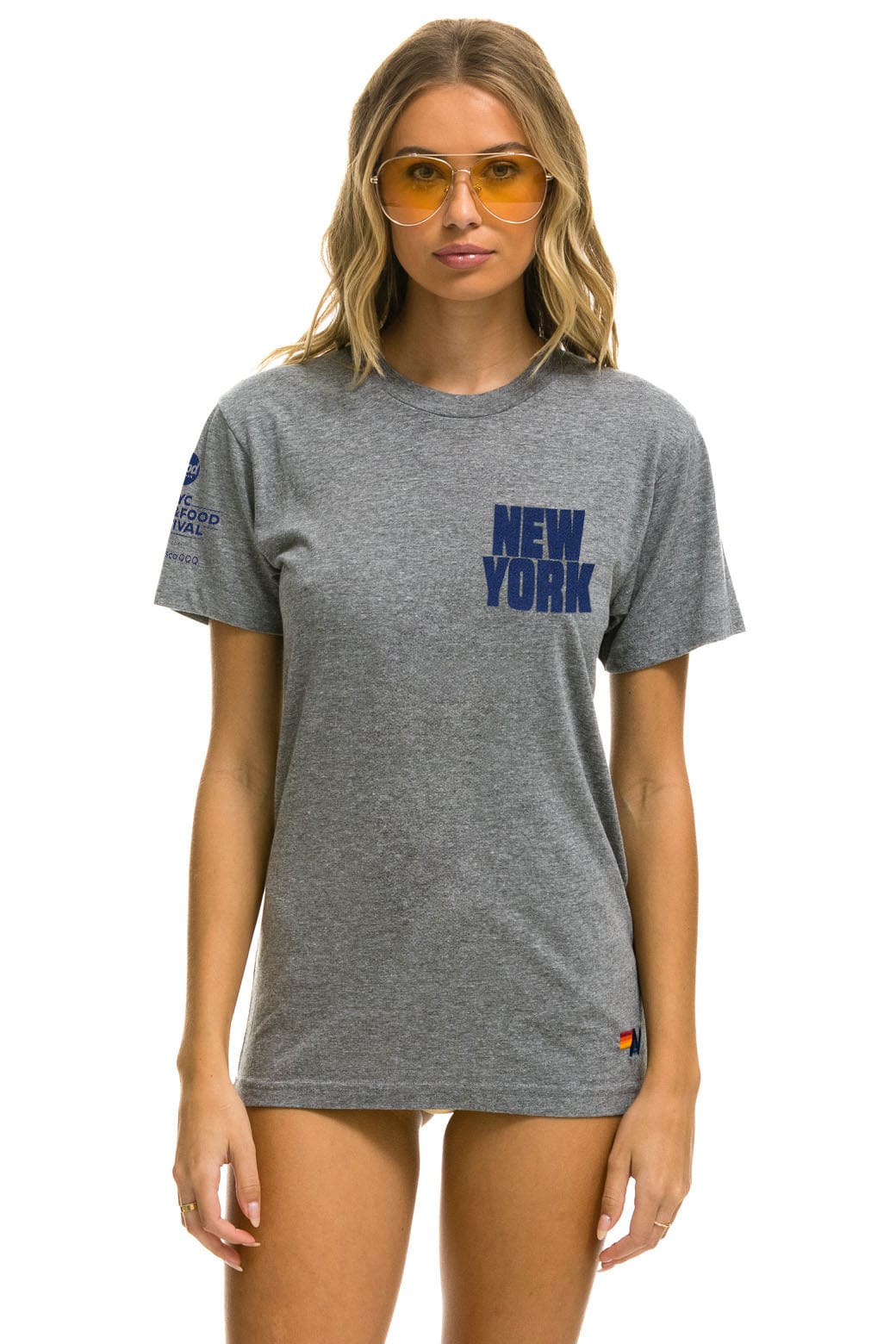 NEW YORK WINE & FOOD 2025 CREW TEE SHIRT - HEATHER - Image 2