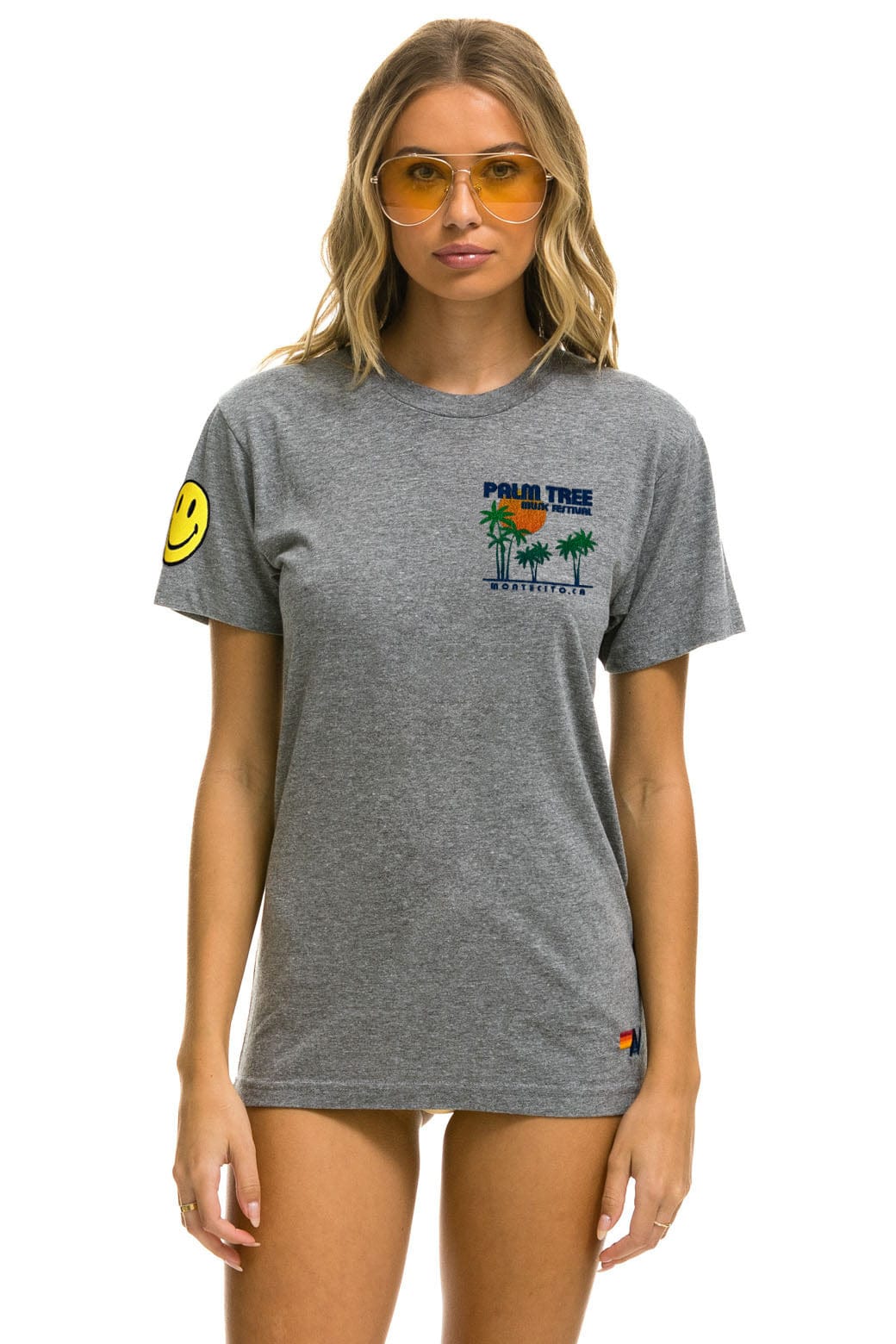 PALM TREE FESTIVAL MONTECITO 2025 CREW TEE SHIRT - HEATHER GREY - Image 2