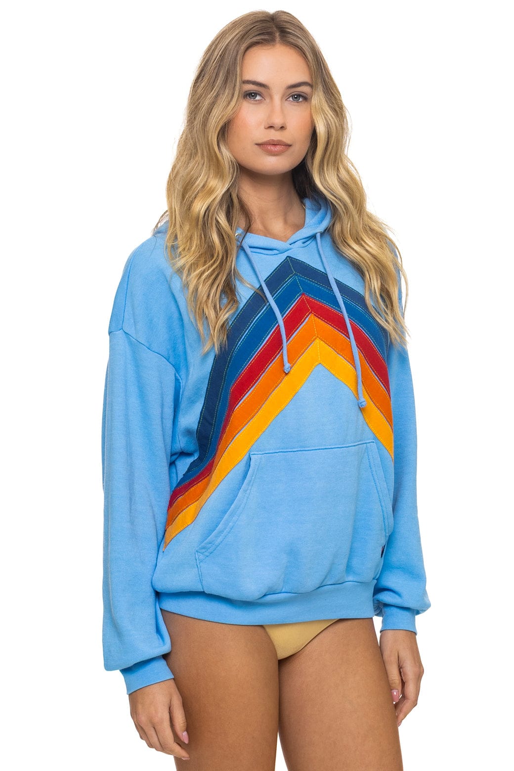 MOUNTAIN STITCH CHEVRON PULLOVER HOODIE RELAXED - SKY - Image 8