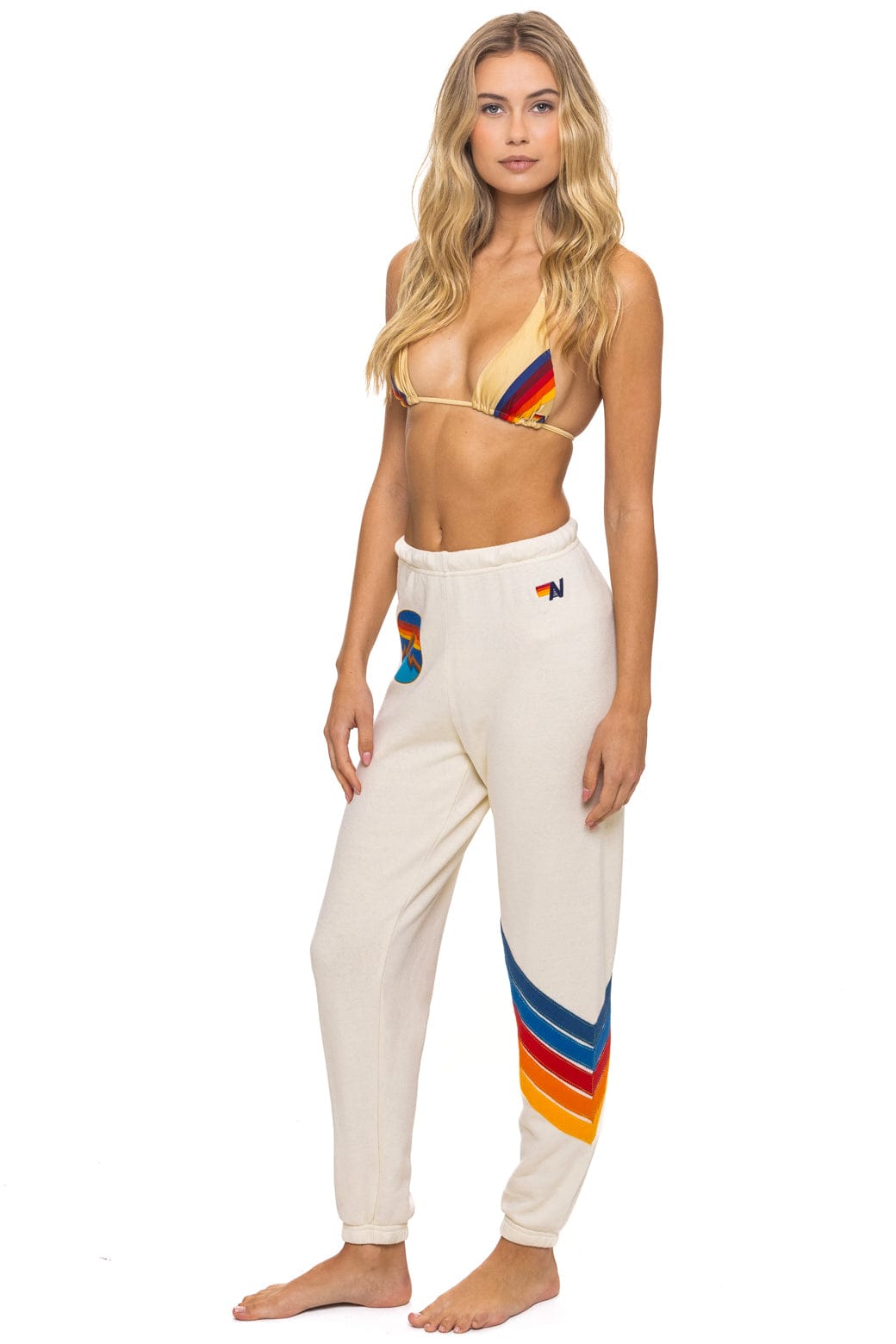 ALL SEASONS CIRCLE CHEVRON SWEATPANTS - VINTAGE WHITE - Image 5