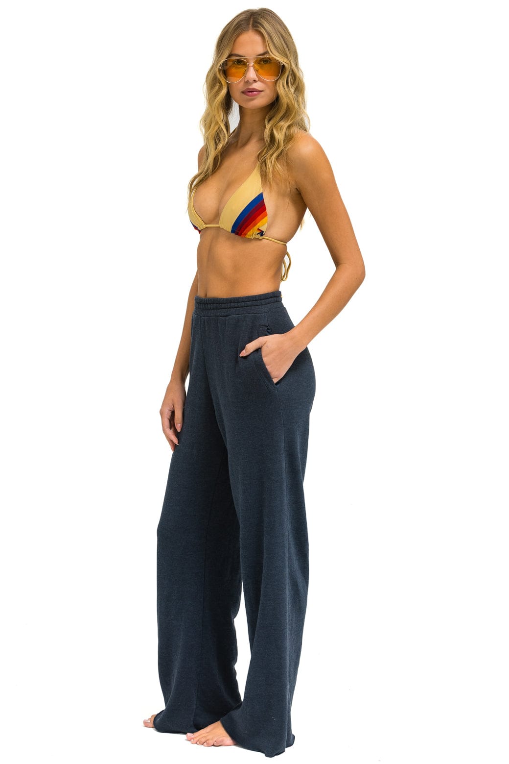 WIDE LEG POCKET SWEATPANTS - CHARCOAL - Image 3