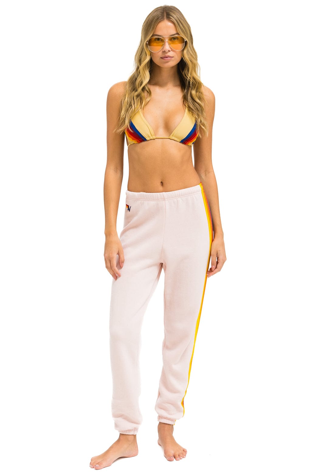 5 STRIPE SWEATPANTS - LIGHT PINK - Image 2