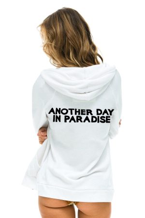 ANOTHER DAY IN PARADISE HOODIE - WHTE