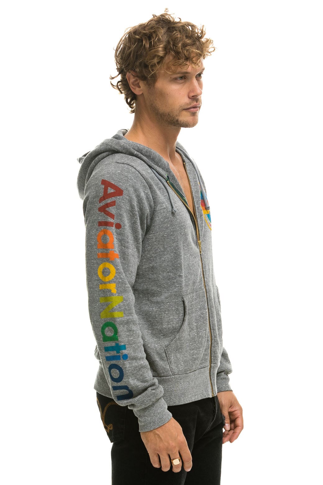 AVIATOR NATION ASPEN HOODIE - HEATHER GREY - Image 4