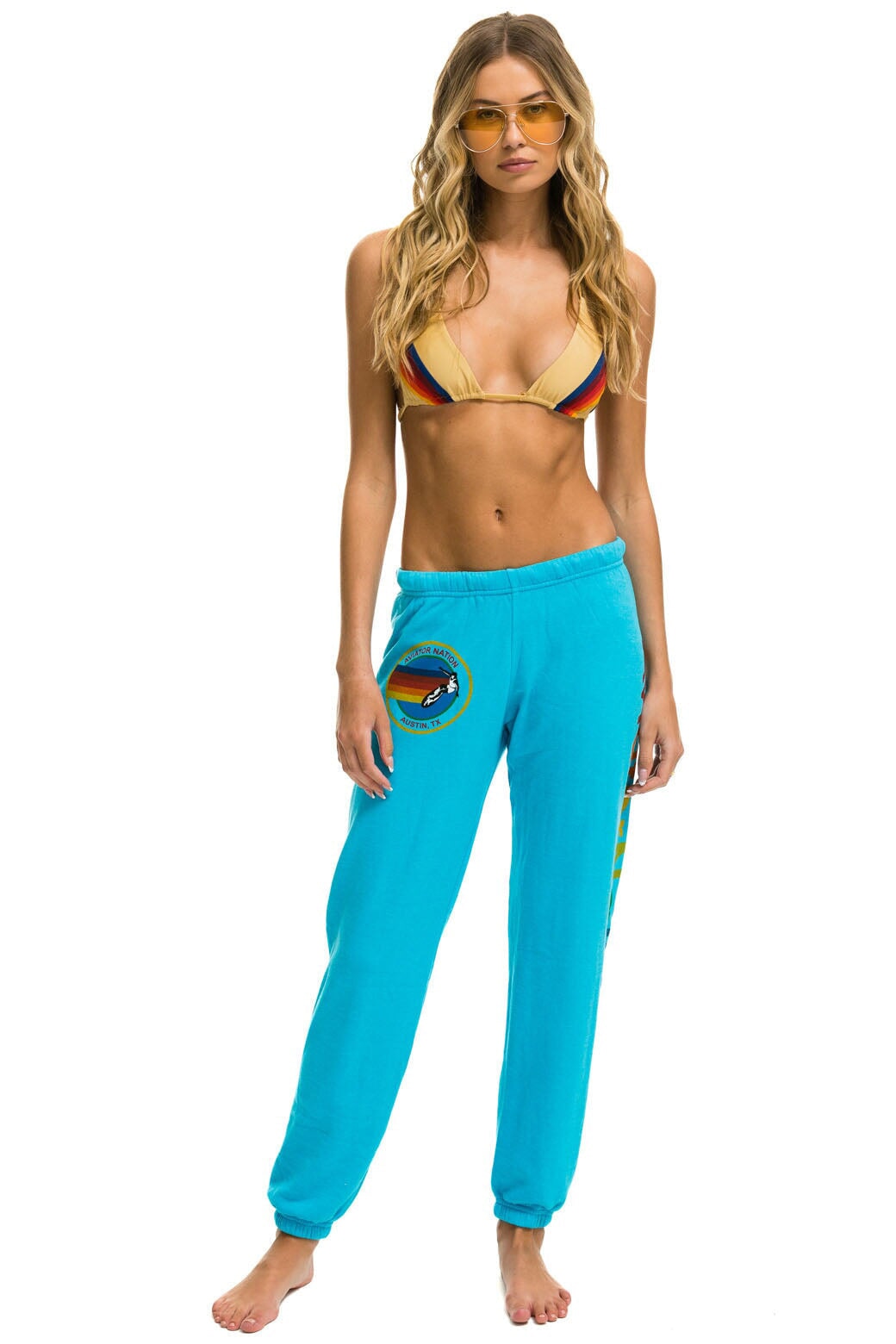 AVIATOR NATION AUSTIN SWEATPANTS - NEON BLUE