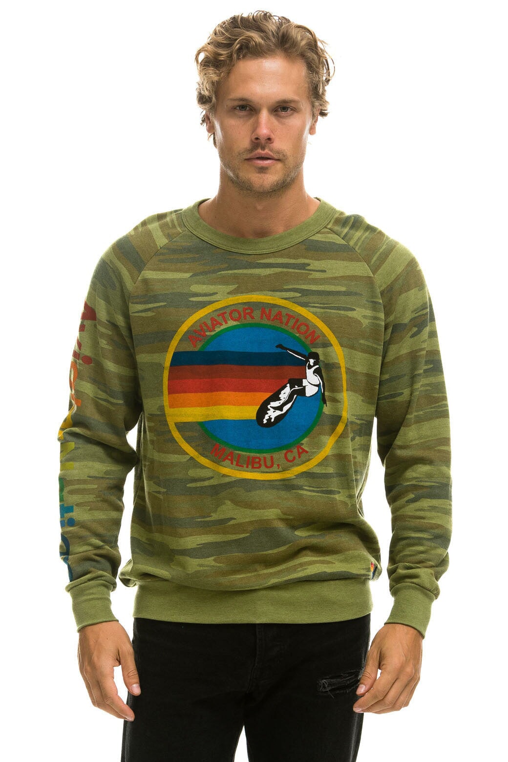 AVIATOR NATION MALIBU SWEATSHIRT - CAMO - Image 2