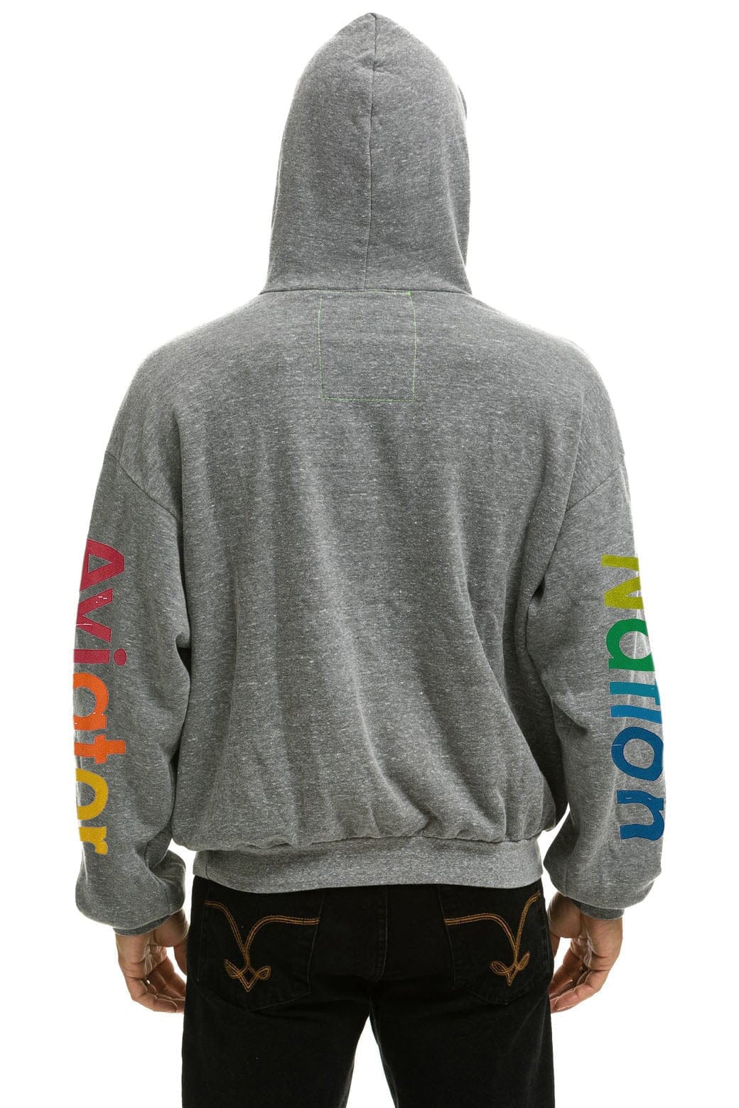 AVIATOR NATION MIAMI RELAXED PULLOVER HOODIE - HEATHER GREY - Image 4