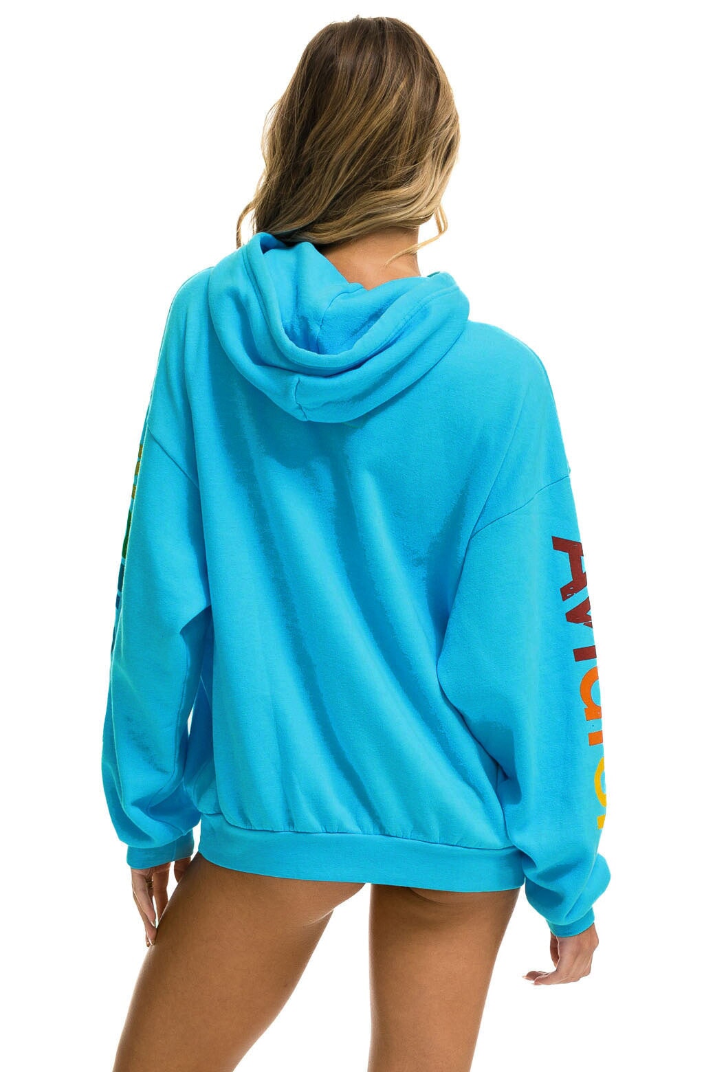 AVIATOR NATION MILL VALLEY RELAXED PULLOVER HOODIE - NEON BLUE - Image 3