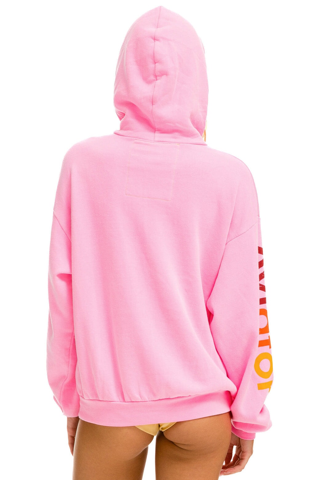 AVIATOR NATION NEW YORK CITY RELAXED PULLOVER HOODIE - NEON PINK - Image 3