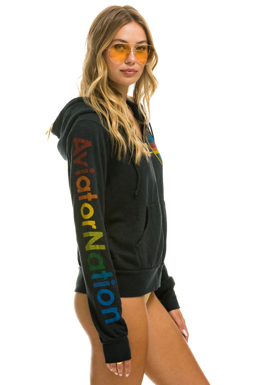 AVIATOR NATION NORTH SHORE HOODIE - CHARCOAL - Image 4