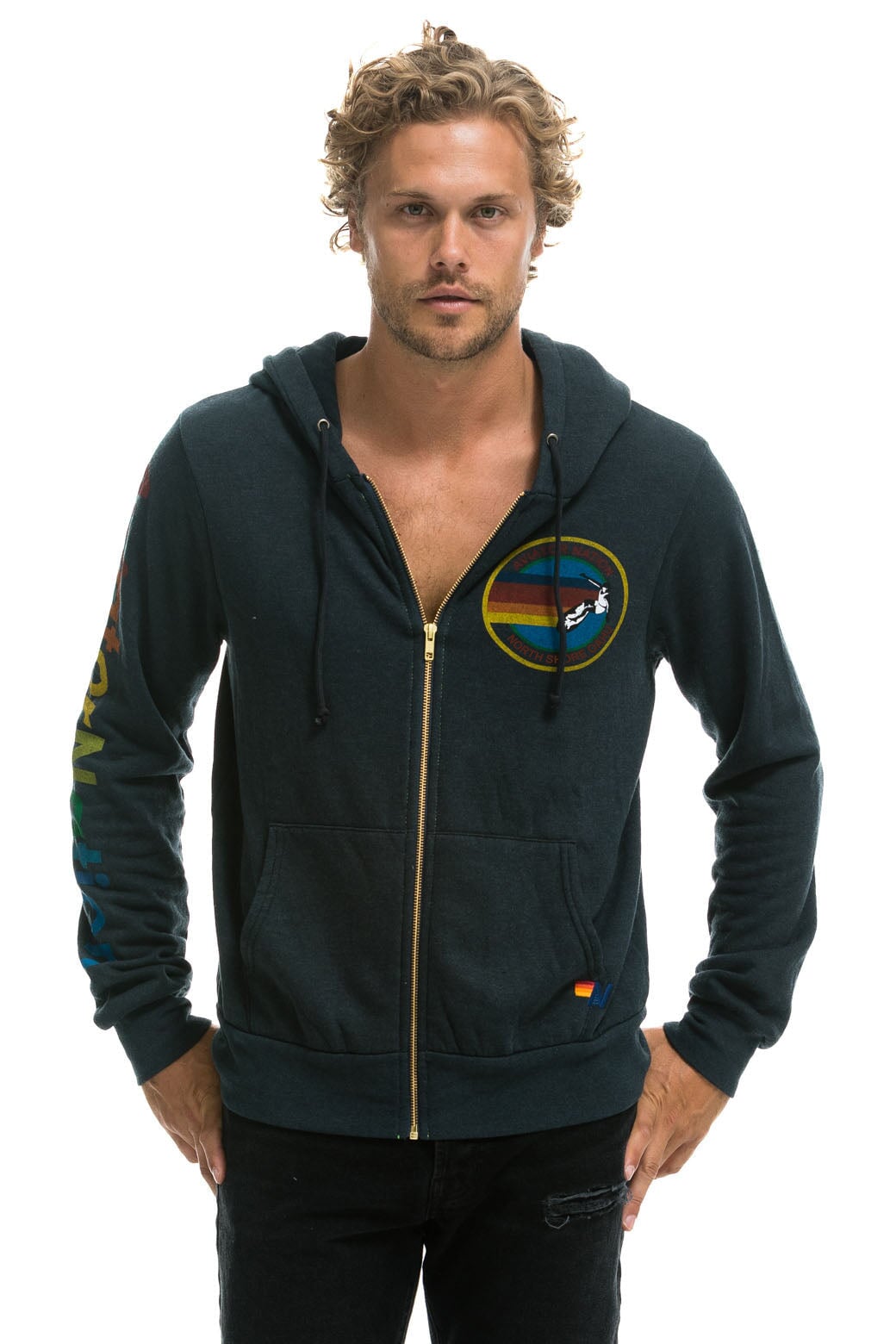 AVIATOR NATION NORTH SHORE HOODIE - CHARCOAL - Image 2