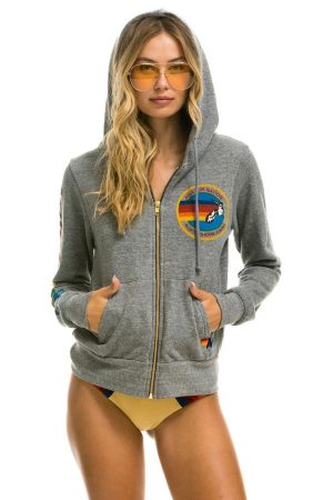 AVIATOR NATION NORTH SHORE HOODIE - HEATHER GREY