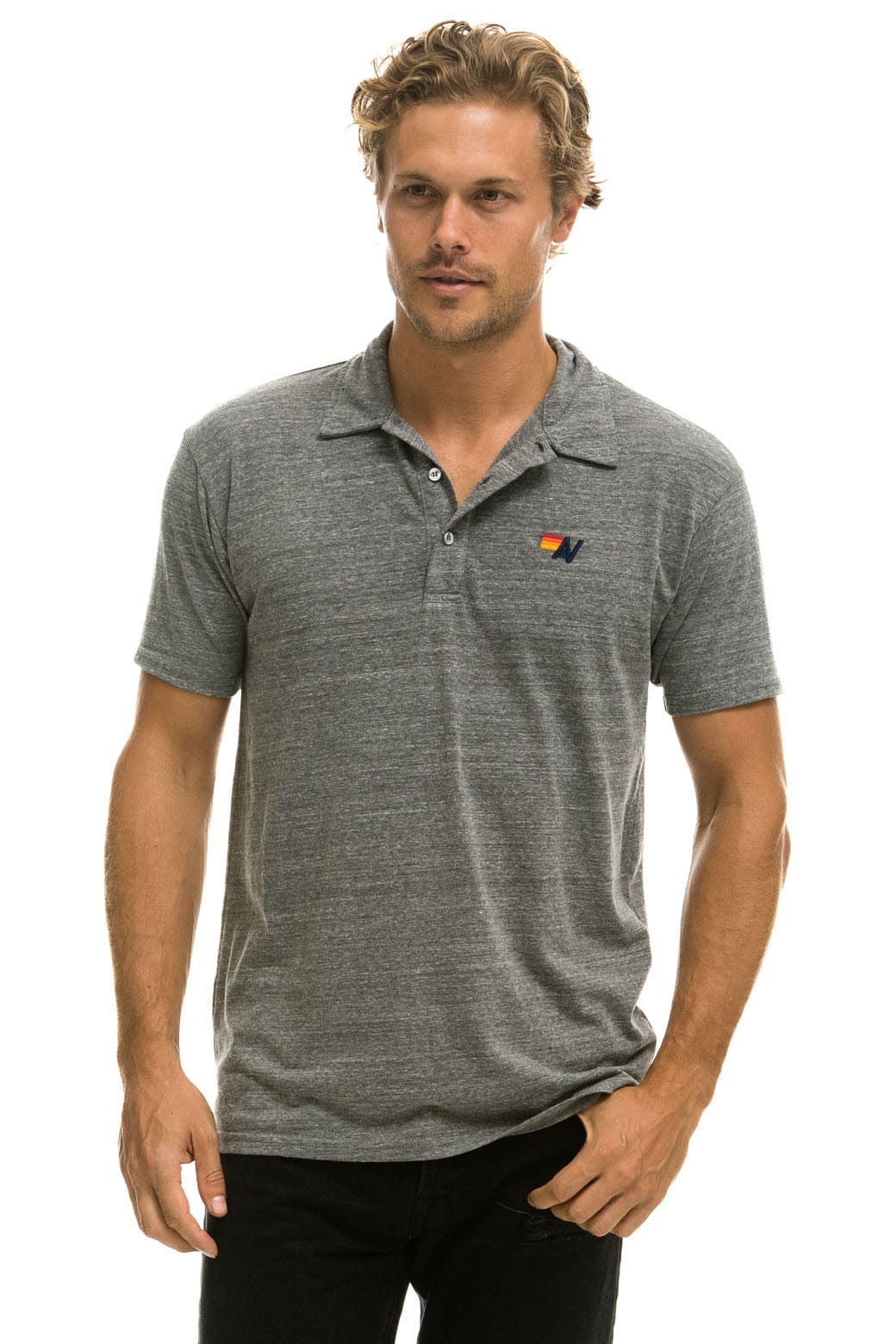 AVIATOR NATION POLO - HEATHER GREY - Image 2