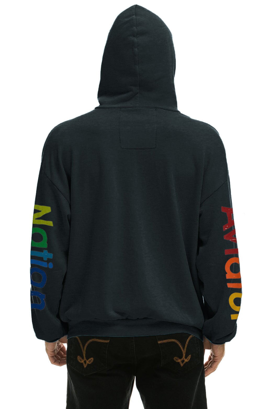 AVIATOR NATION SAN FRANCISCO RELAXED PULLOVER HOODIE - CHARCOAL - Image 4