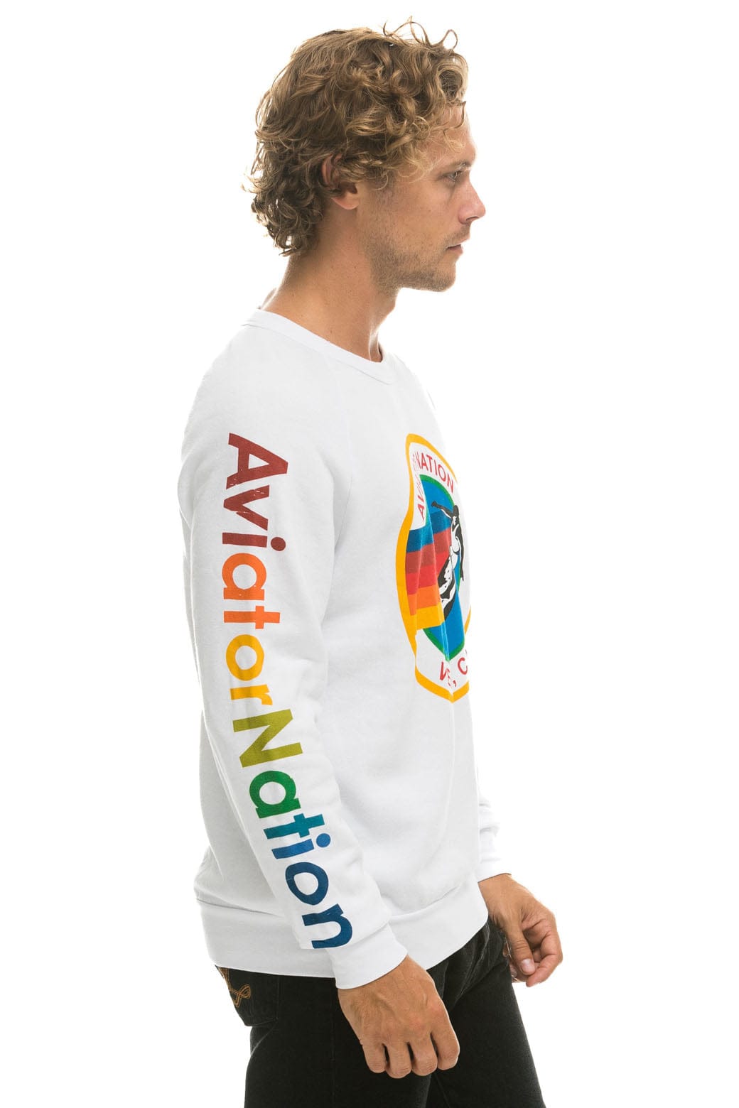 AVIATOR NATION SWEATSHIRT - WHITE - Image 4