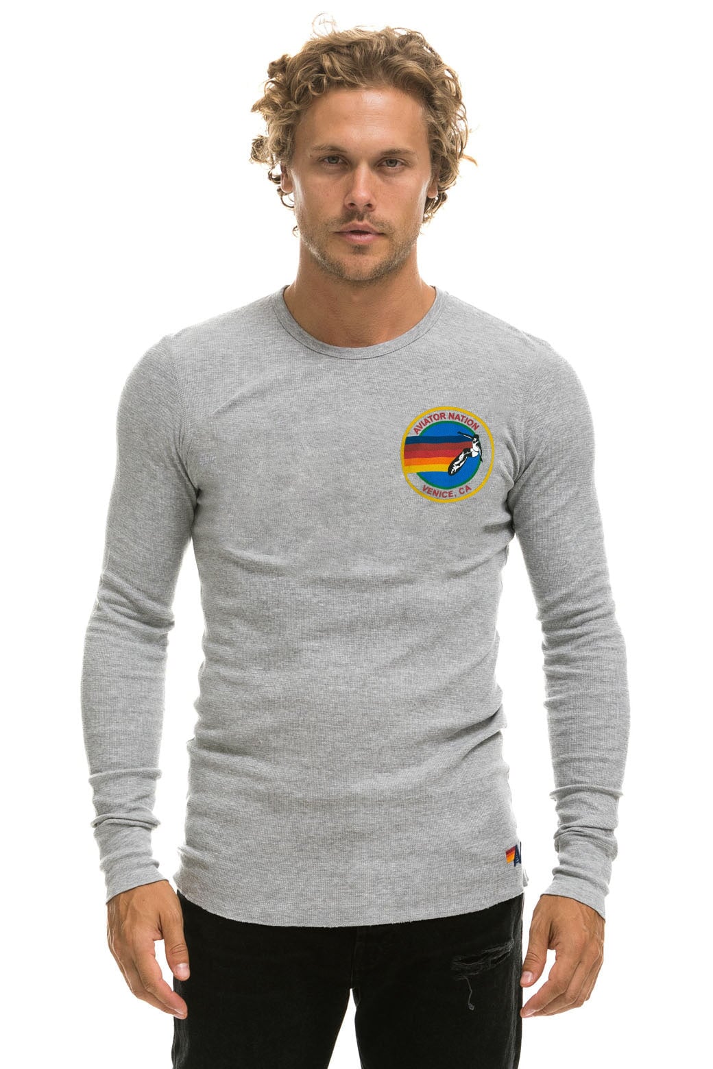 AVIATOR NATION VENICE THERMAL - HEATHER GREY - Image 2