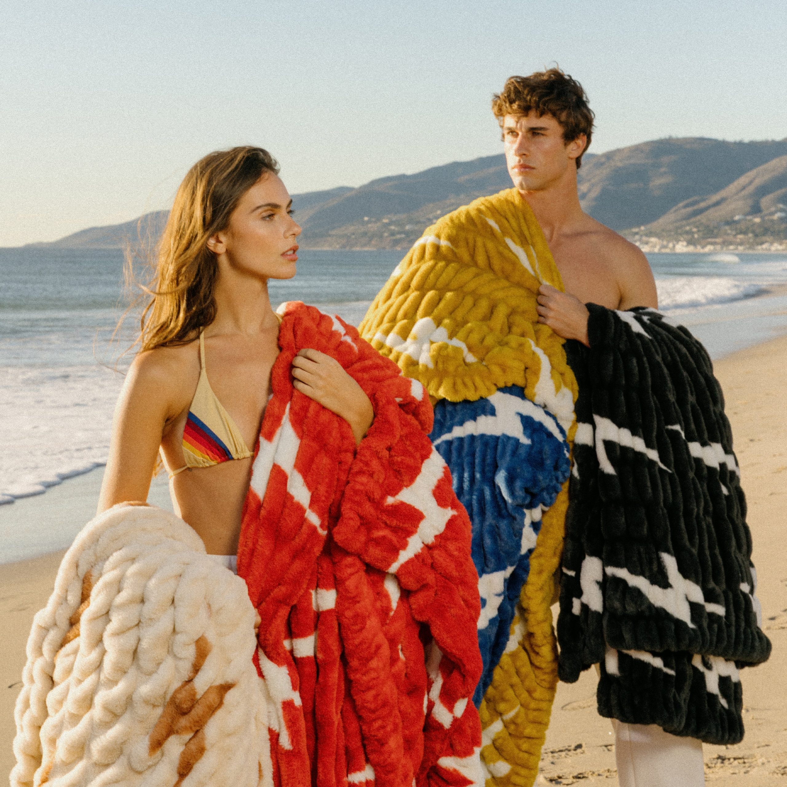 Aviator Nation x Lola Blanket - Red // White Bolt - Image 7