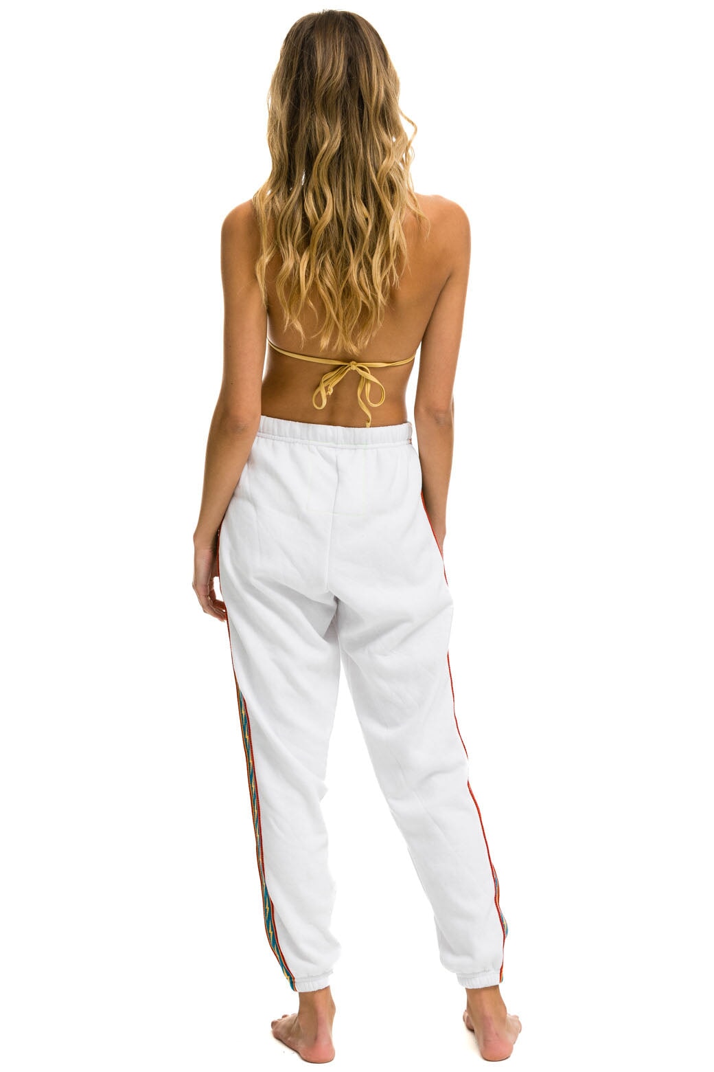 BOLT STRIPE SWEATPANTS - WHITE - Image 3