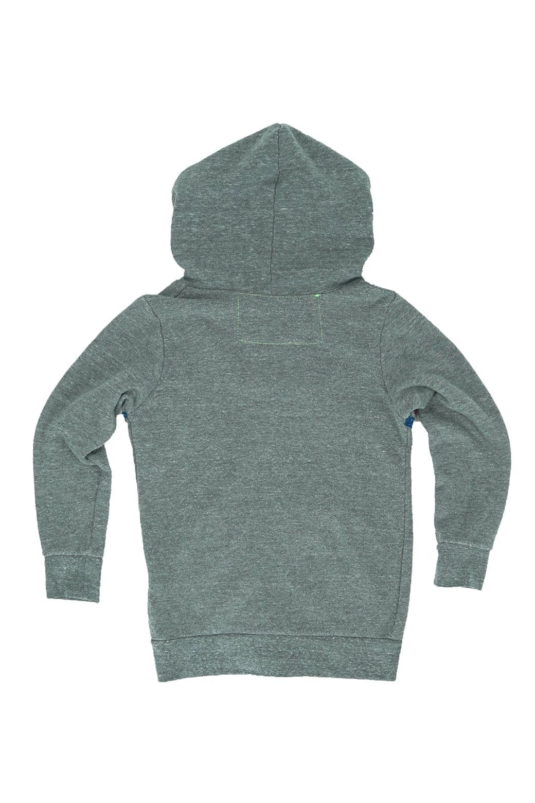 KID'S 5 STRIPE HOODIE - HEATHER GREY // BLUE STRIPES - Image 2