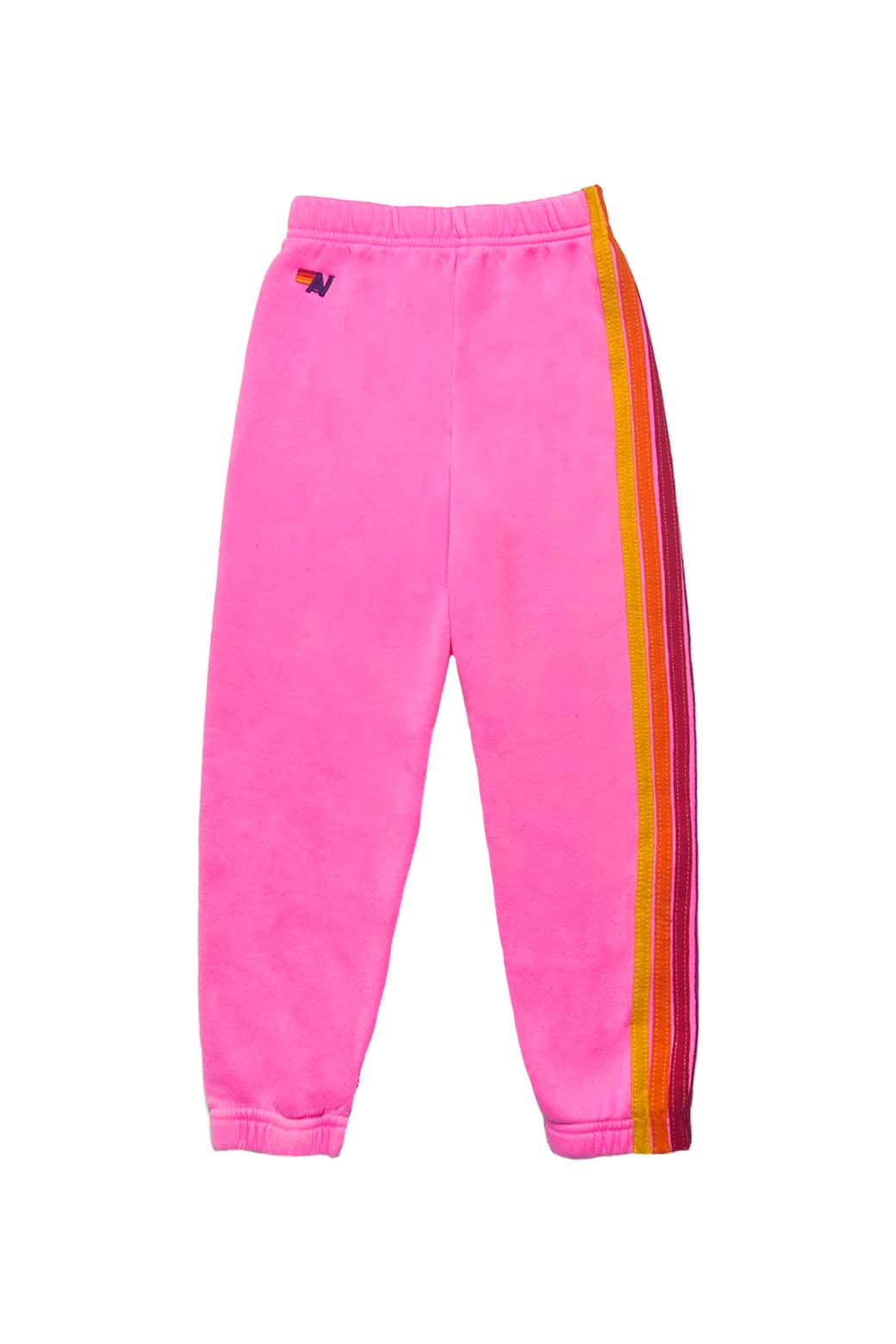 KID'S 5 STRIPE SWEATPANTS - NEON PINK - Image 2