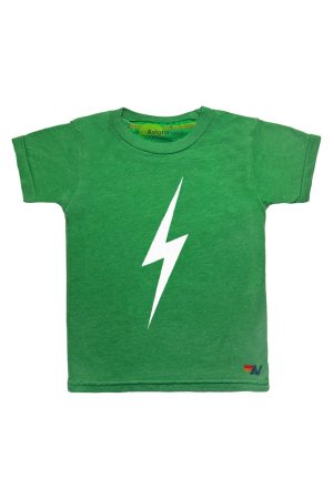 KID'S BOLT TEE - KELLY GREEN