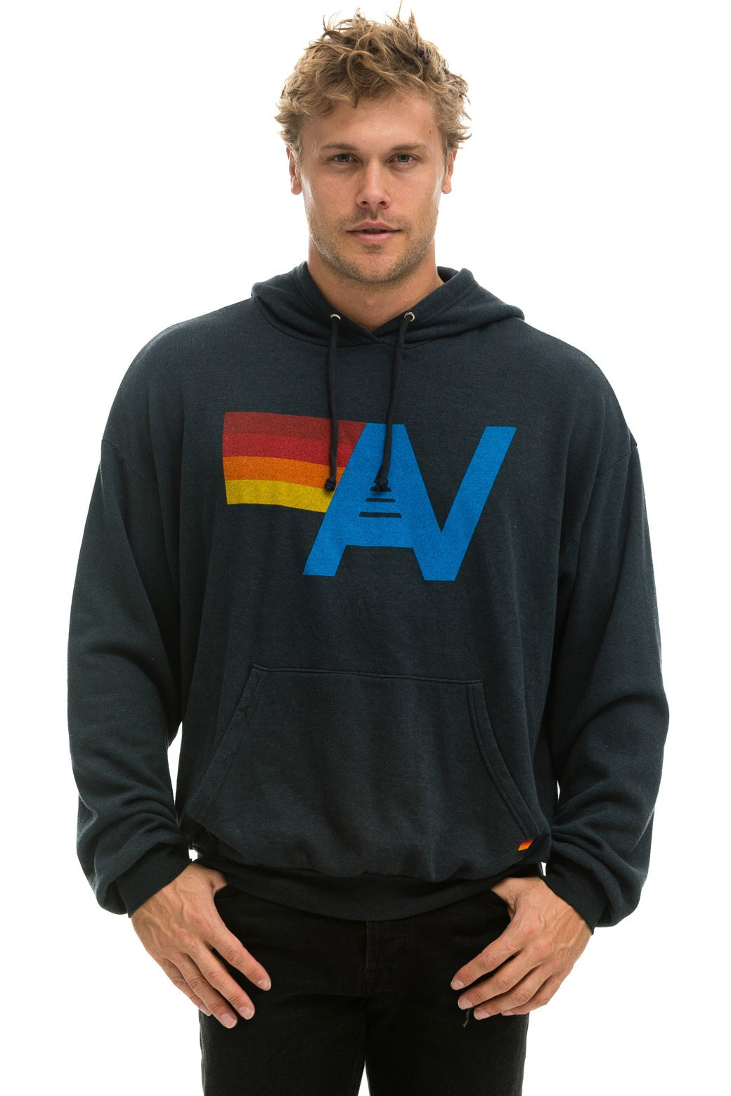 LOGO PULLOVER RELAXED HOODIE - CHARCOAL - Image 6