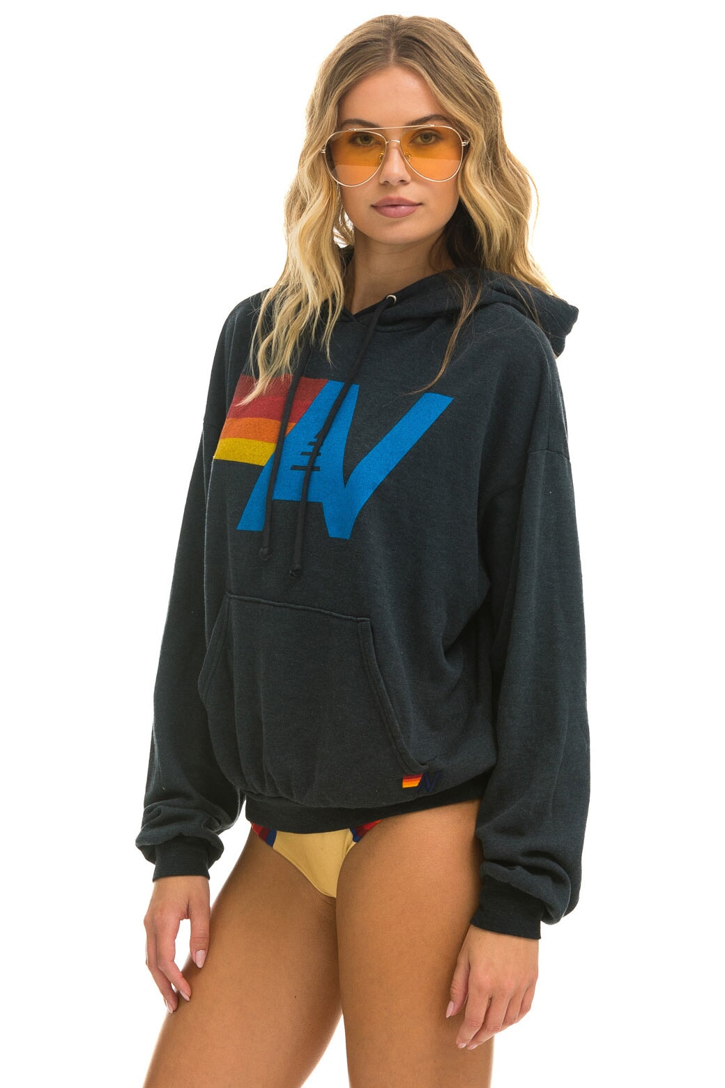 LOGO PULLOVER RELAXED HOODIE - CHARCOAL - Image 5