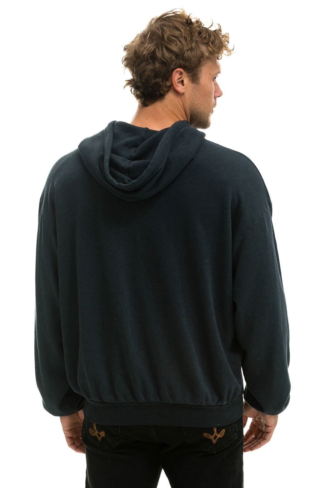 LOGO PULLOVER RELAXED HOODIE - CHARCOAL - Image 8