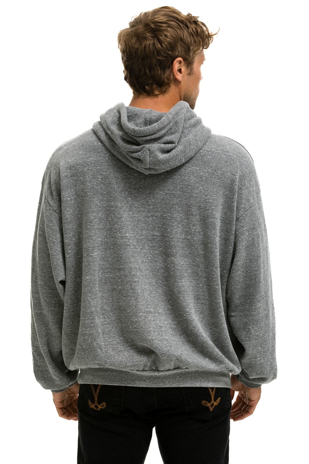 LOGO PULLOVER RELAXED HOODIE - HEATHER GREY - Image 6