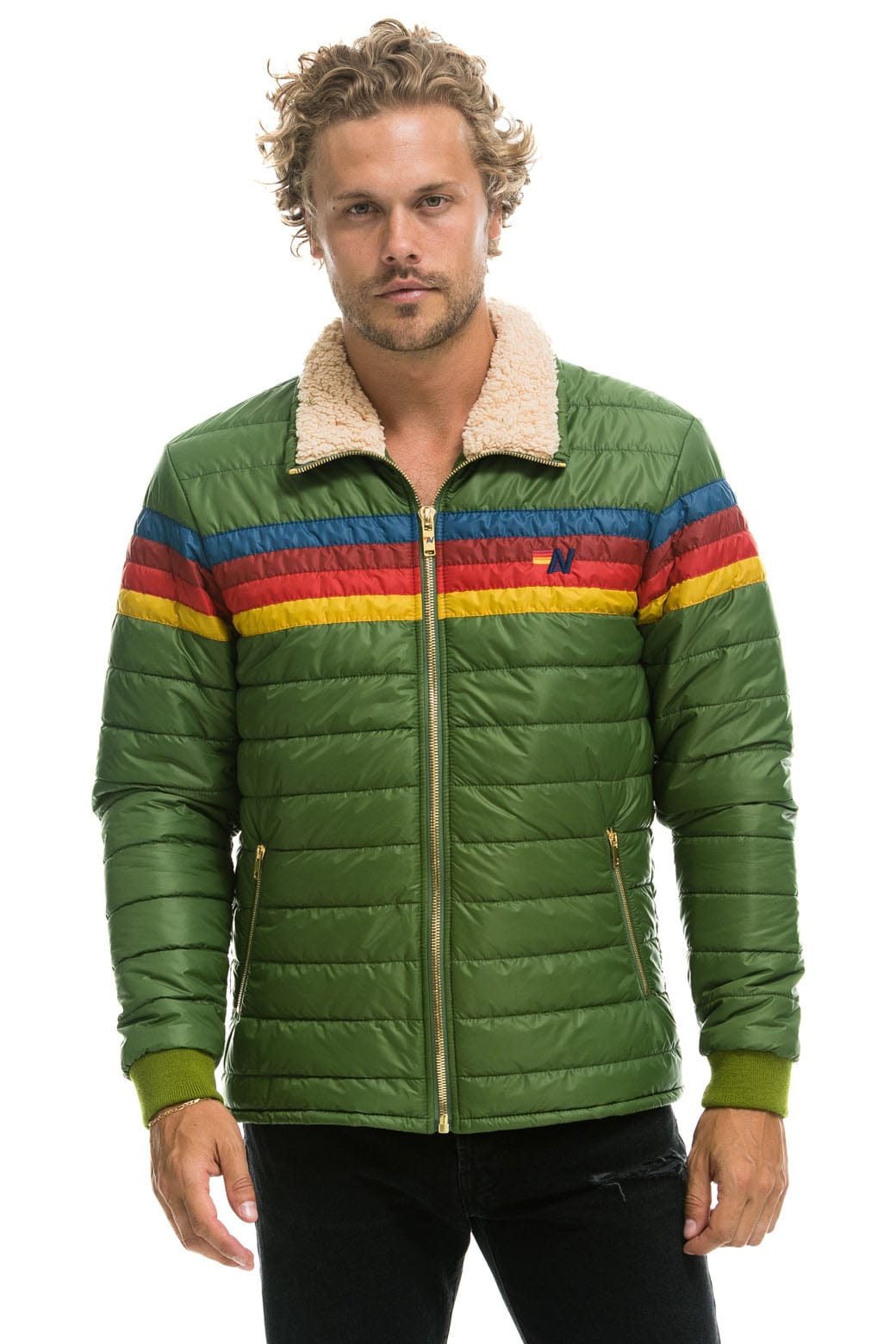 4 STRIPE JACKET - GARDEN GREEN - Image 2