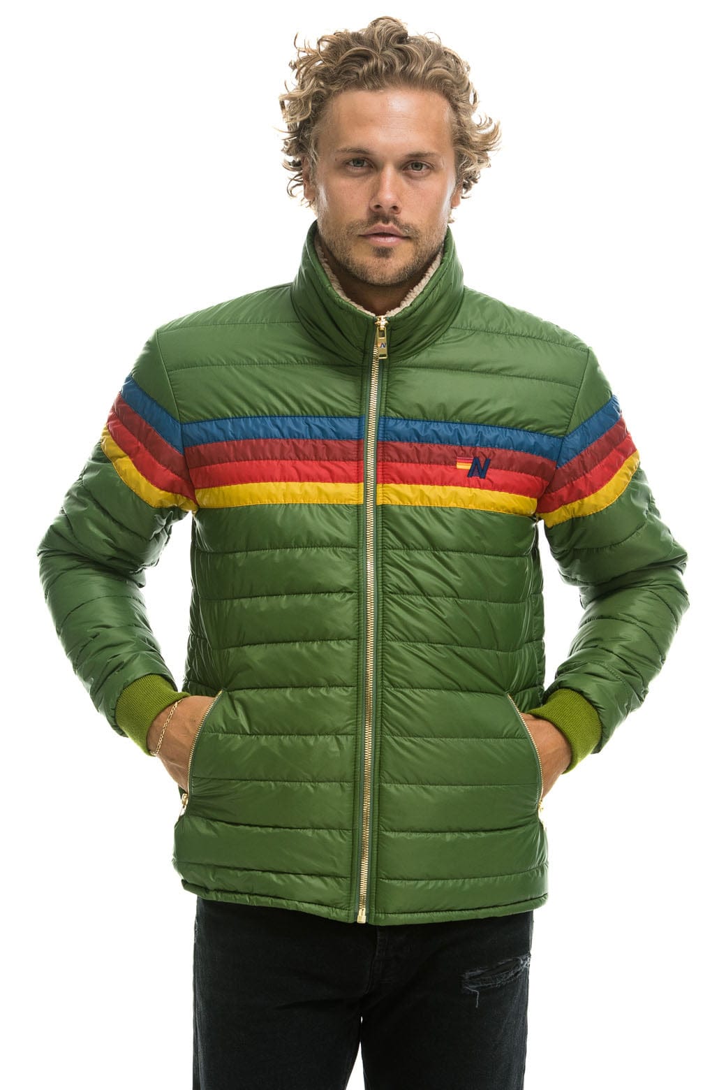 4 STRIPE JACKET - GARDEN GREEN - Image 6