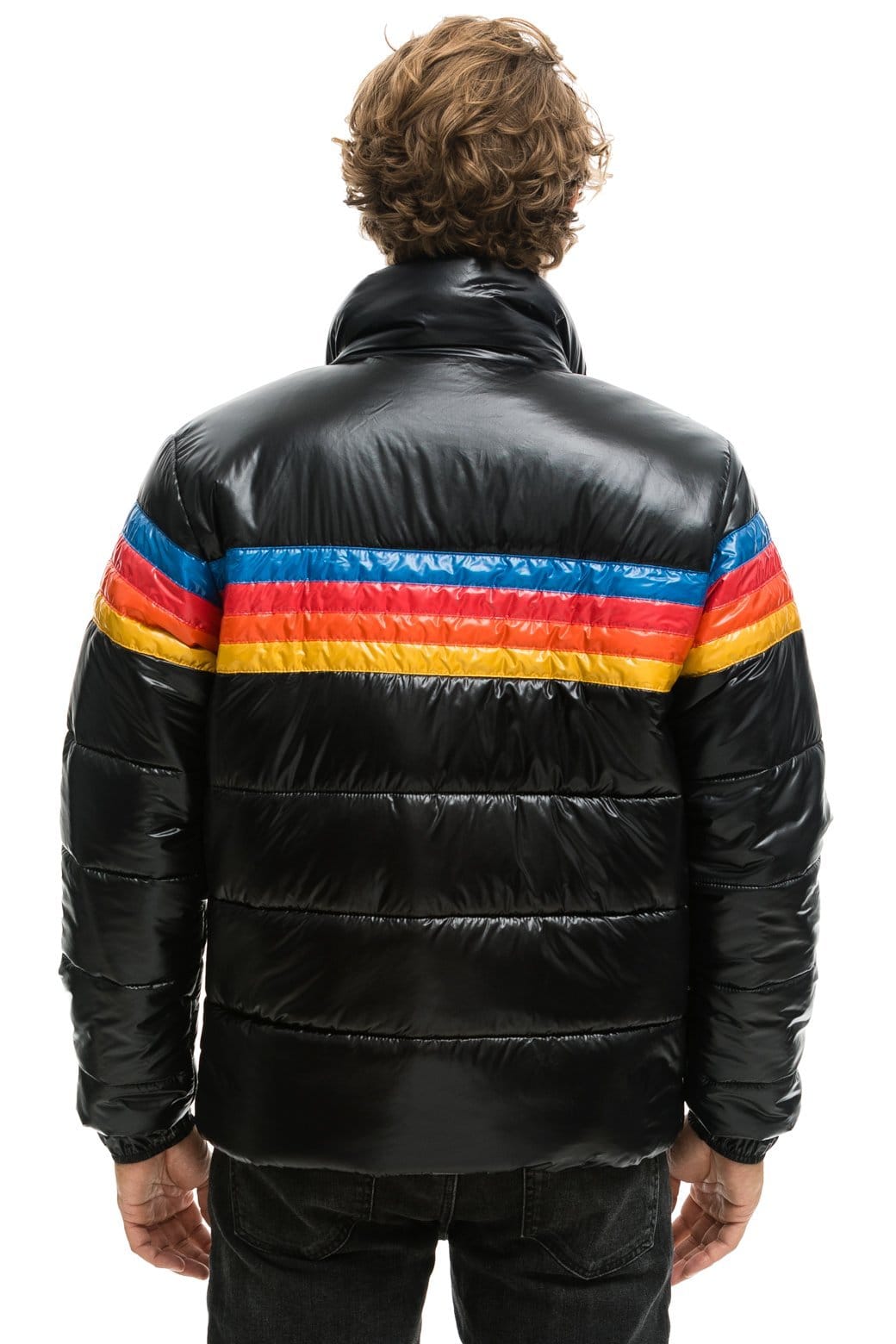 4 STRIPE LUXE TRAVELER JACKET - GLOSSY BLACK - Image 3