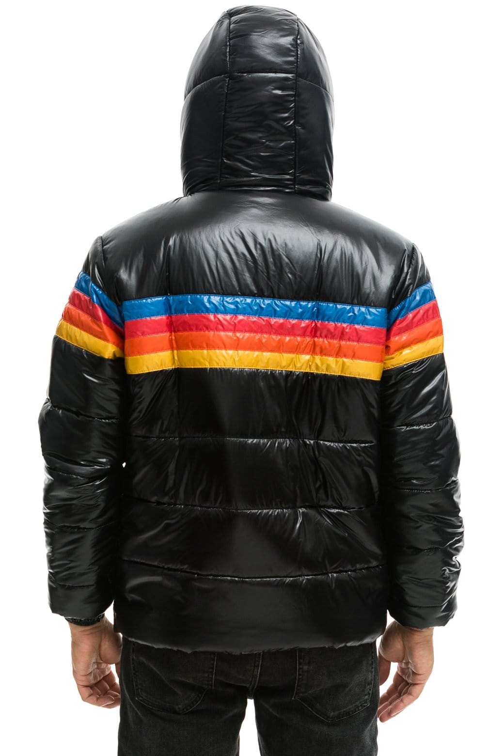 4 STRIPE LUXE TREKKER JACKET - GLOSSY BLACK - Image 3
