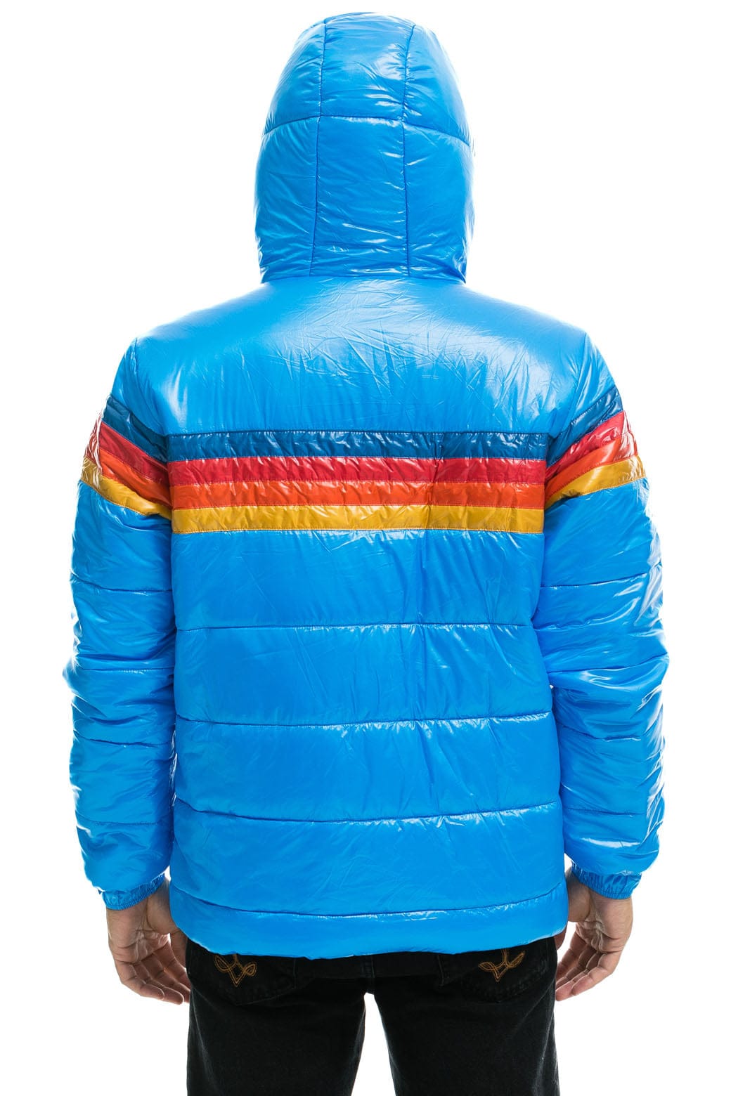 4 STRIPE LUXE TREKKER JACKET - GLOSSY BLUE - Image 3
