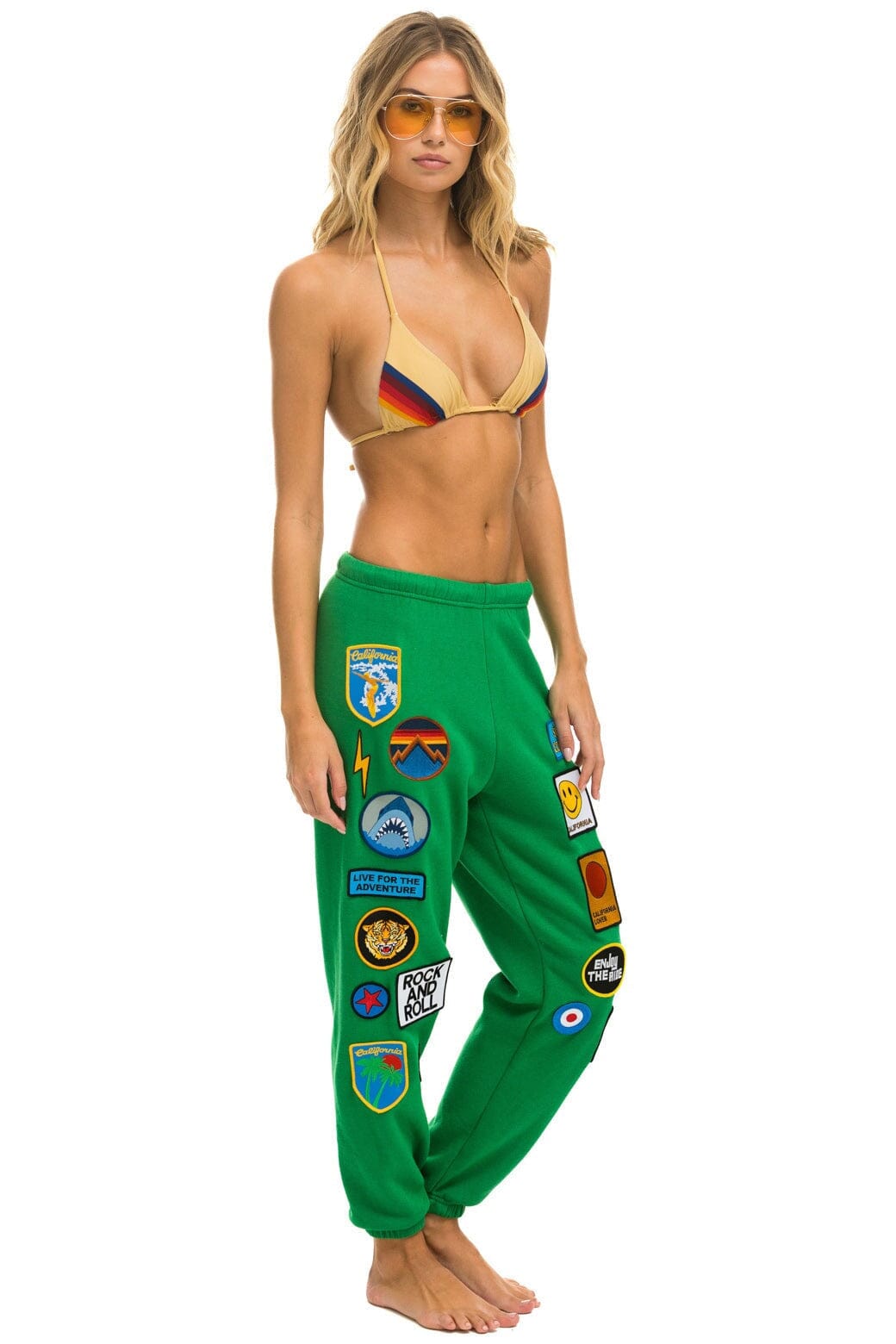 VINTAGE PATCH SWEATPANTS - KELLY GREEN - Image 3