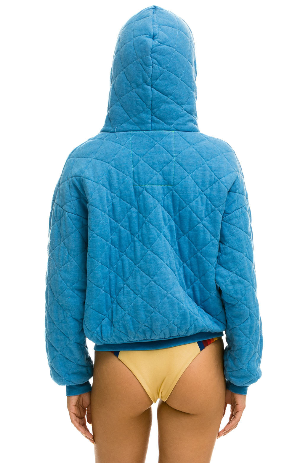 QUILTED ZIP HOODIE RELAXED - OCEAN - Image 7