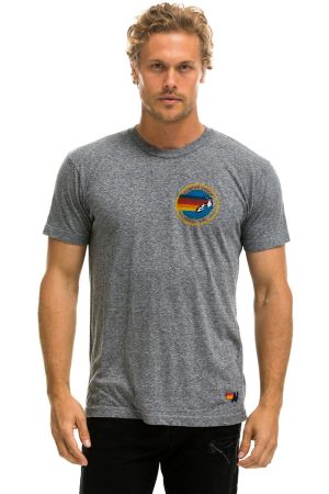 SIGNATURE SMALL CIRCLE LOGO TEE - HEATHER GREY