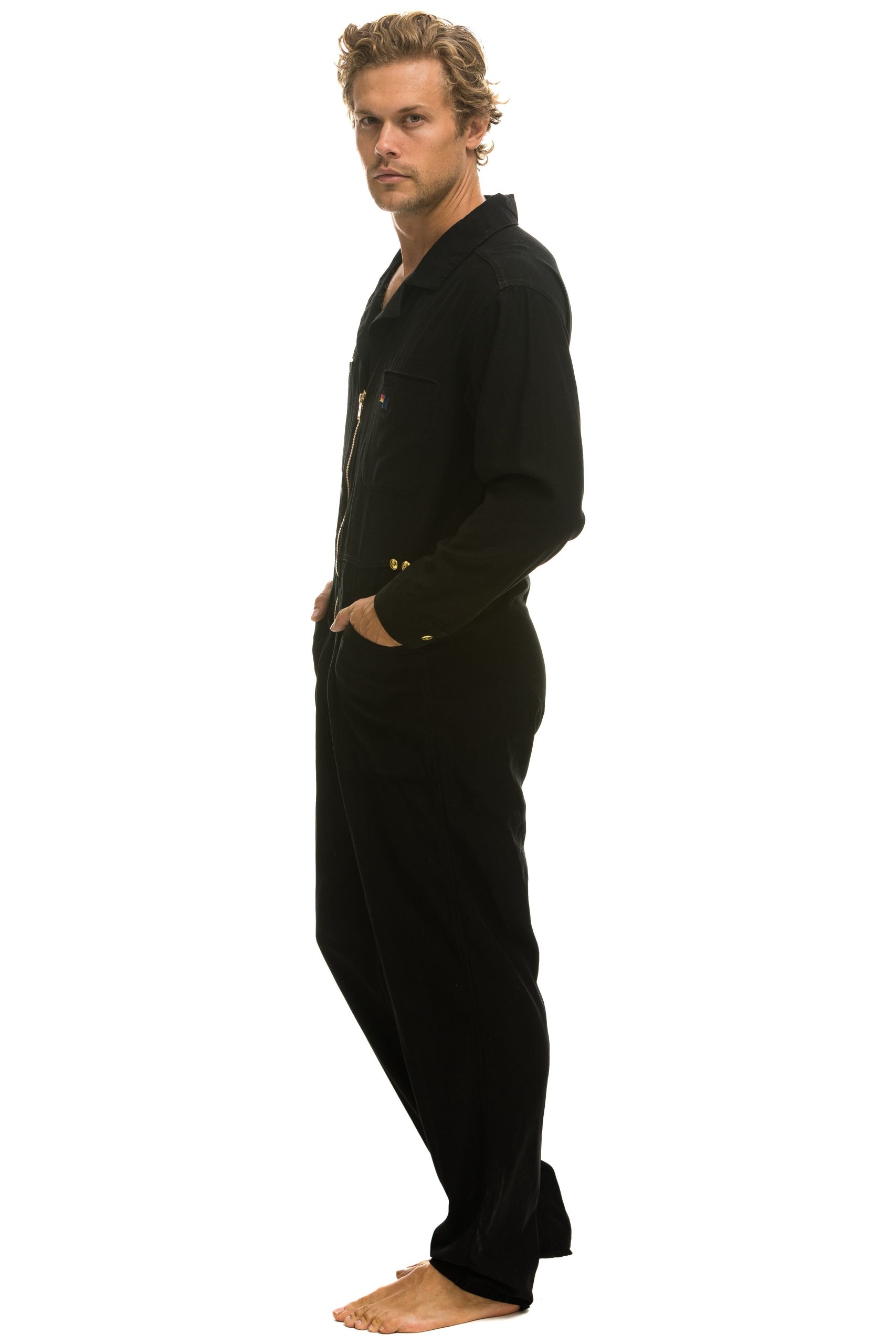 UNISEX TWILL FLIGHT SUIT - BLACK - Image 6
