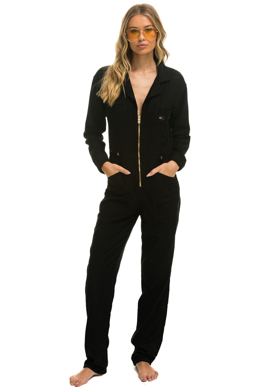 UNISEX TWILL FLIGHT SUIT - BLACK - Image 3