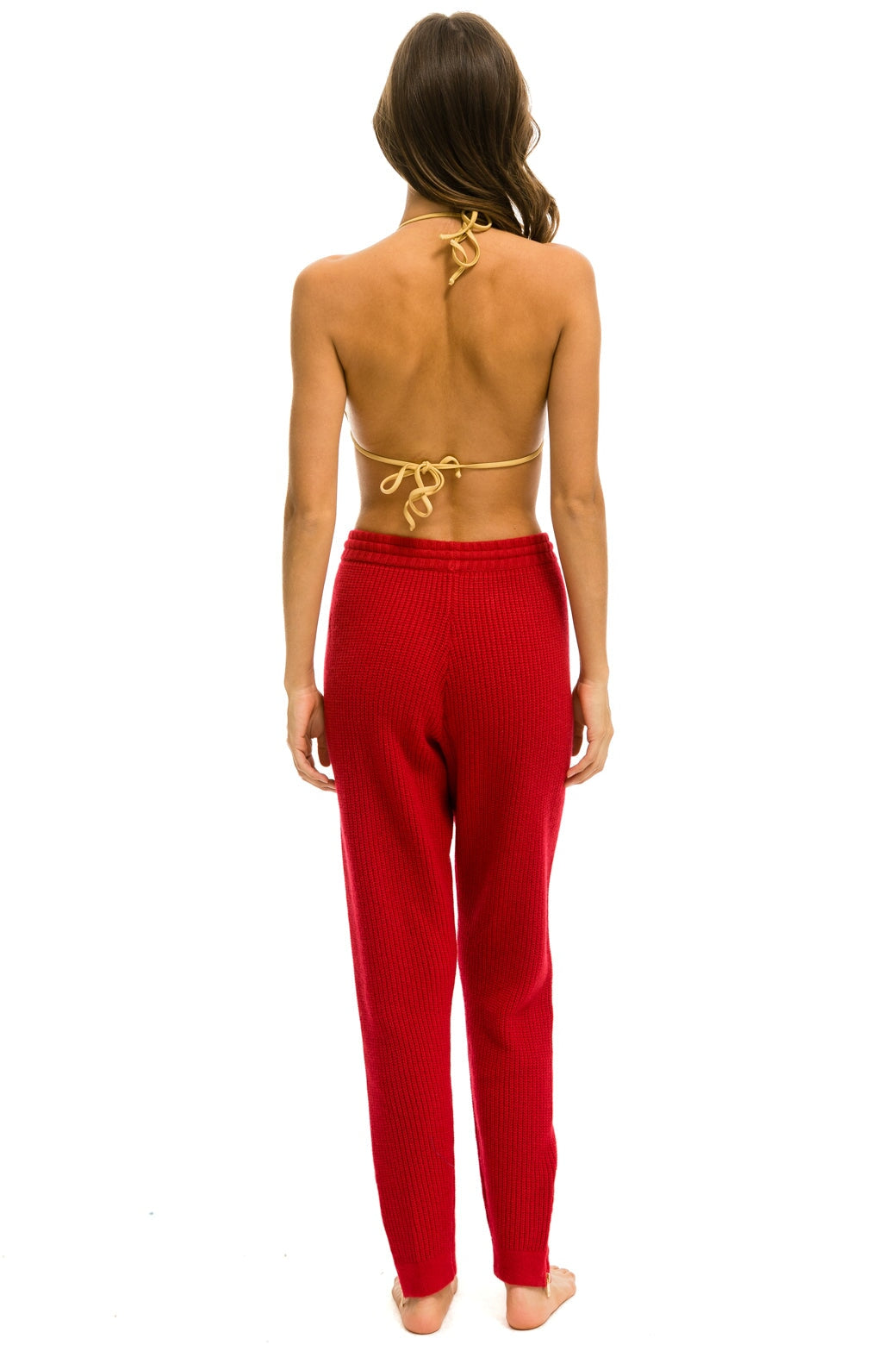 VINTAGE CABIN CASHMERE SWEATER PANT - CHERRY - Image 3