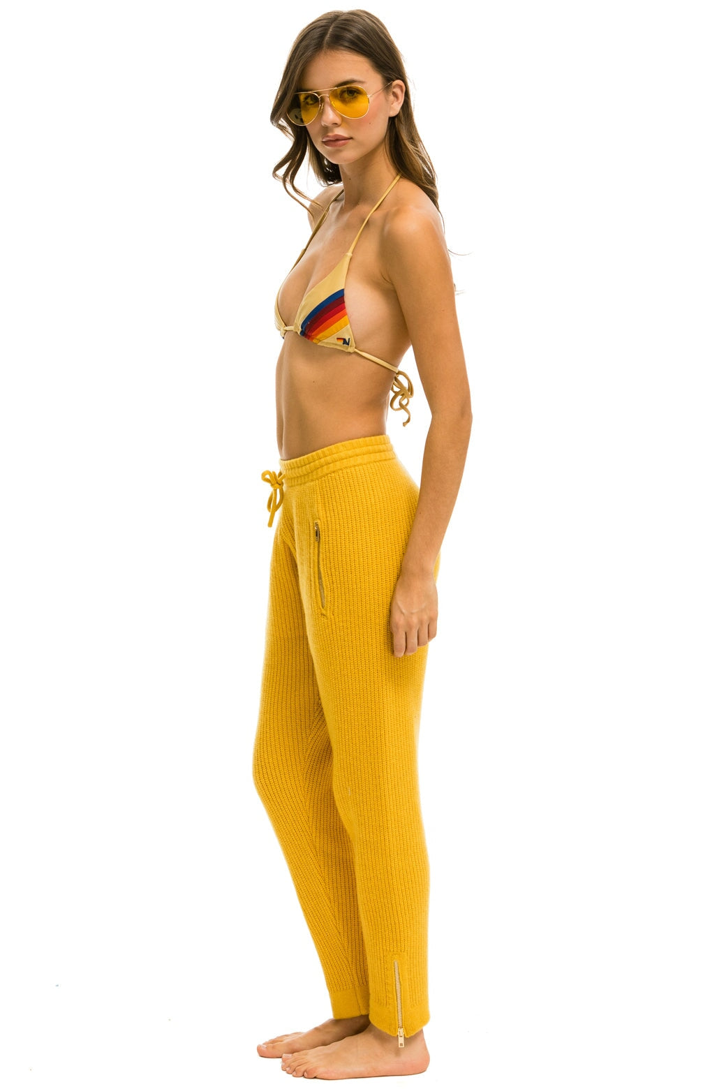 VINTAGE CABIN CASHMERE SWEATER PANT - GOLD - Image 2