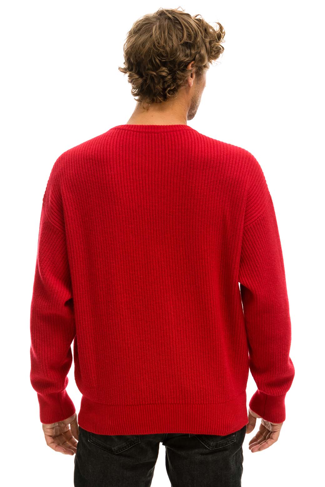 VINTAGE CABIN UNISEX CASHMERE SWEATER - CHERRY - Image 10