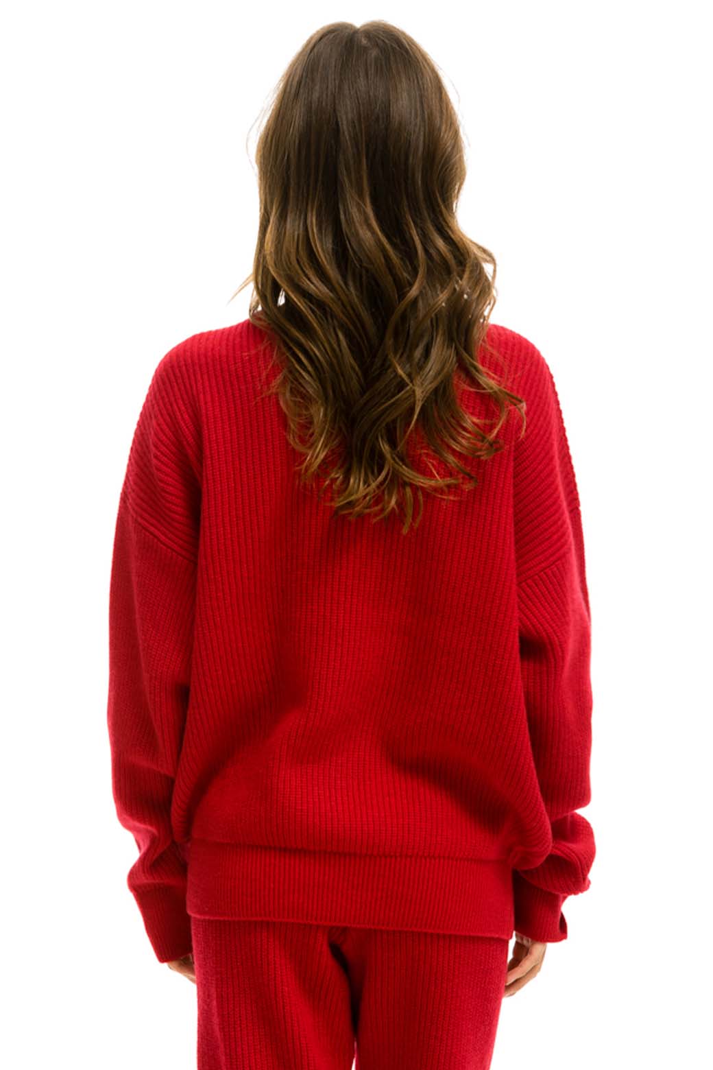 VINTAGE CABIN UNISEX CASHMERE SWEATER - CHERRY - Image 9