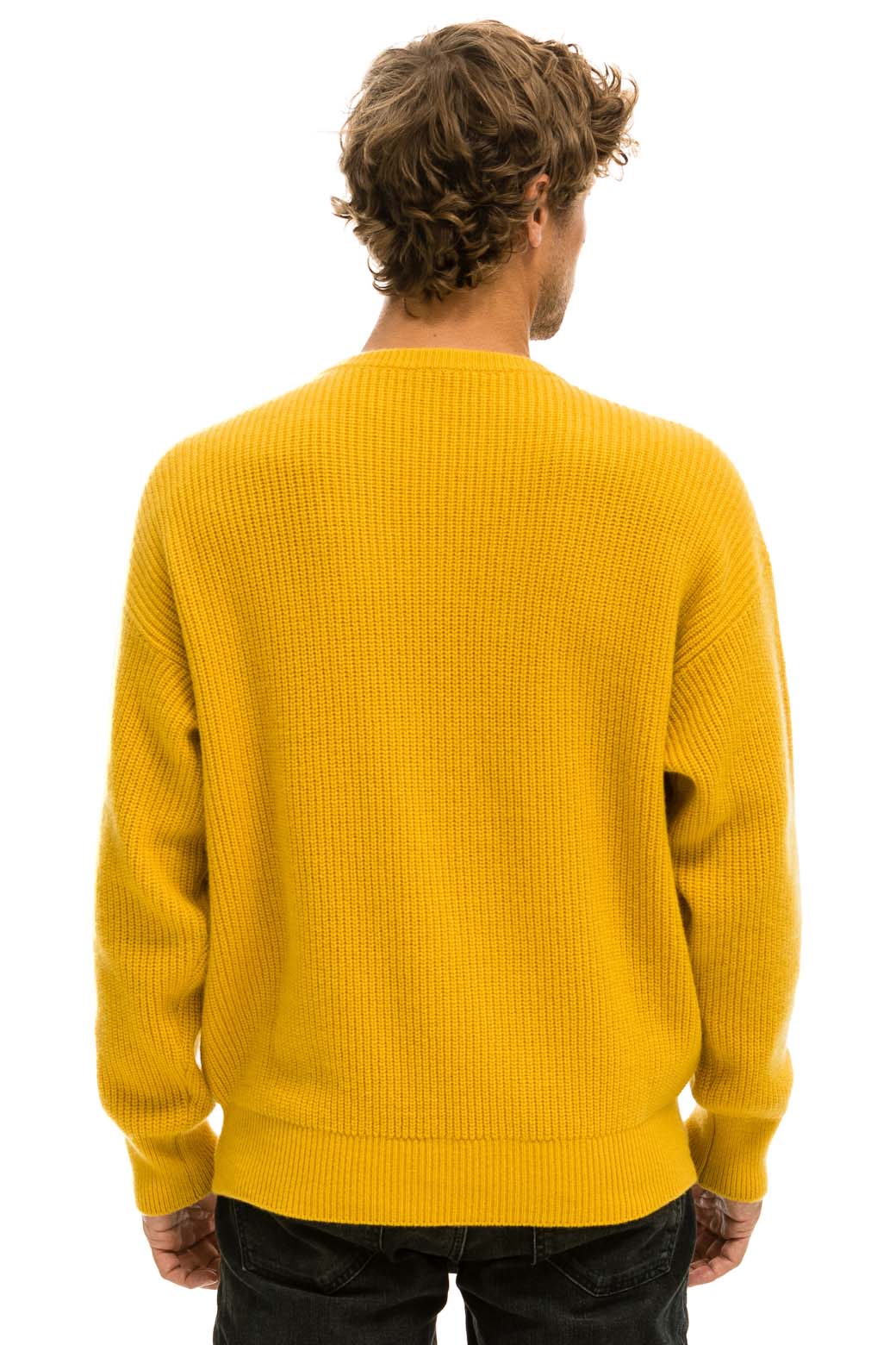 VINTAGE CABIN UNISEX CASHMERE SWEATER - GOLD - Image 9