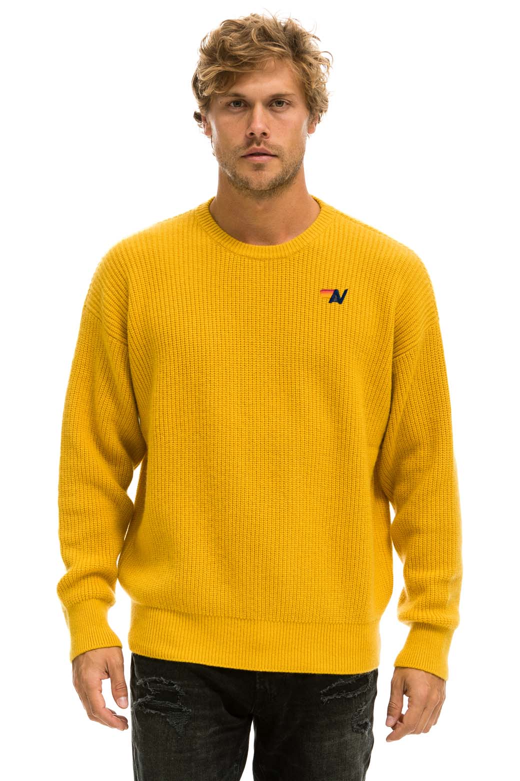 VINTAGE CABIN UNISEX CASHMERE SWEATER - GOLD - Image 2