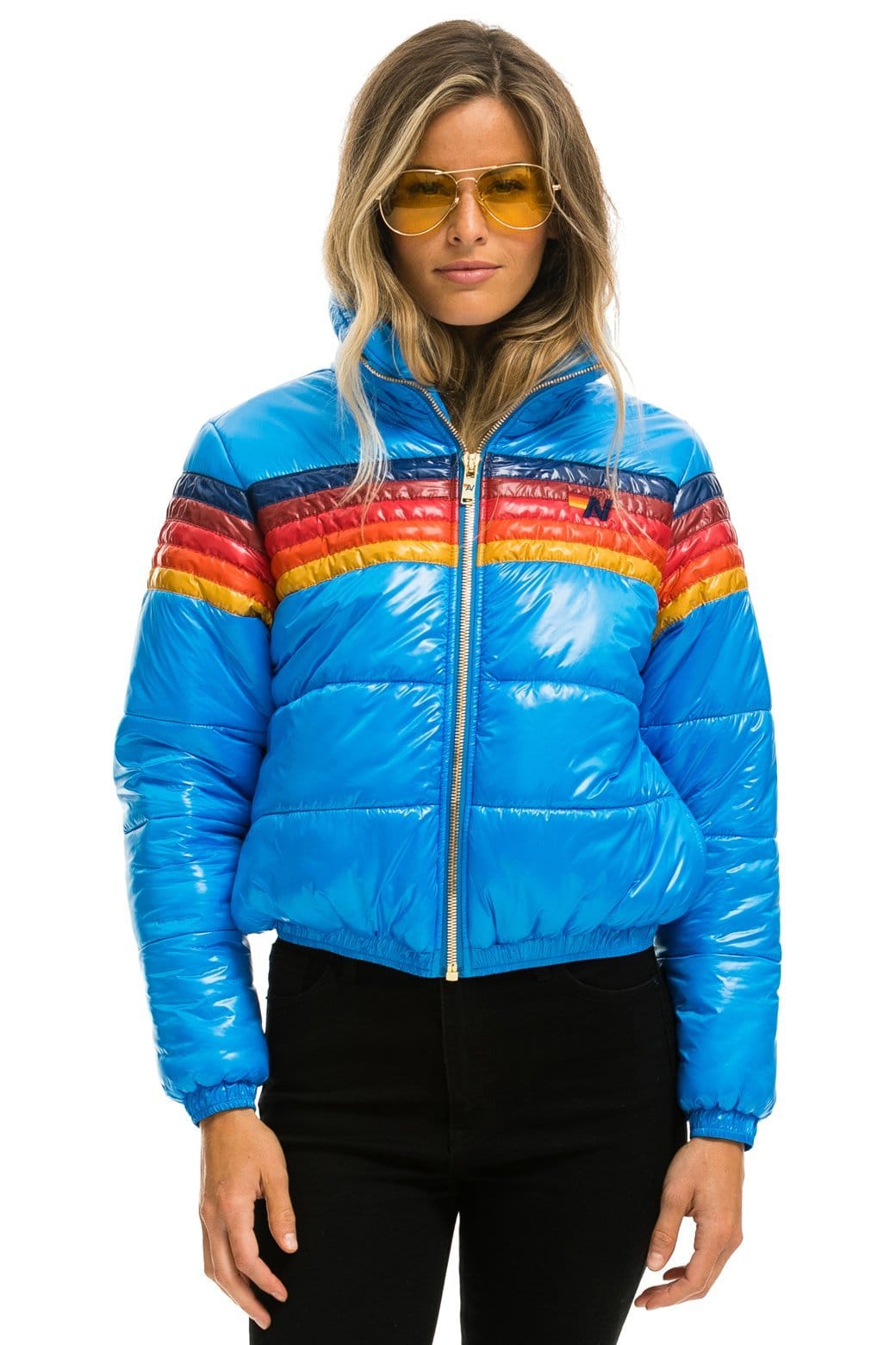 5 STRIPE APRES PUFFER JACKET - GLOSSY BLUE - Image 3