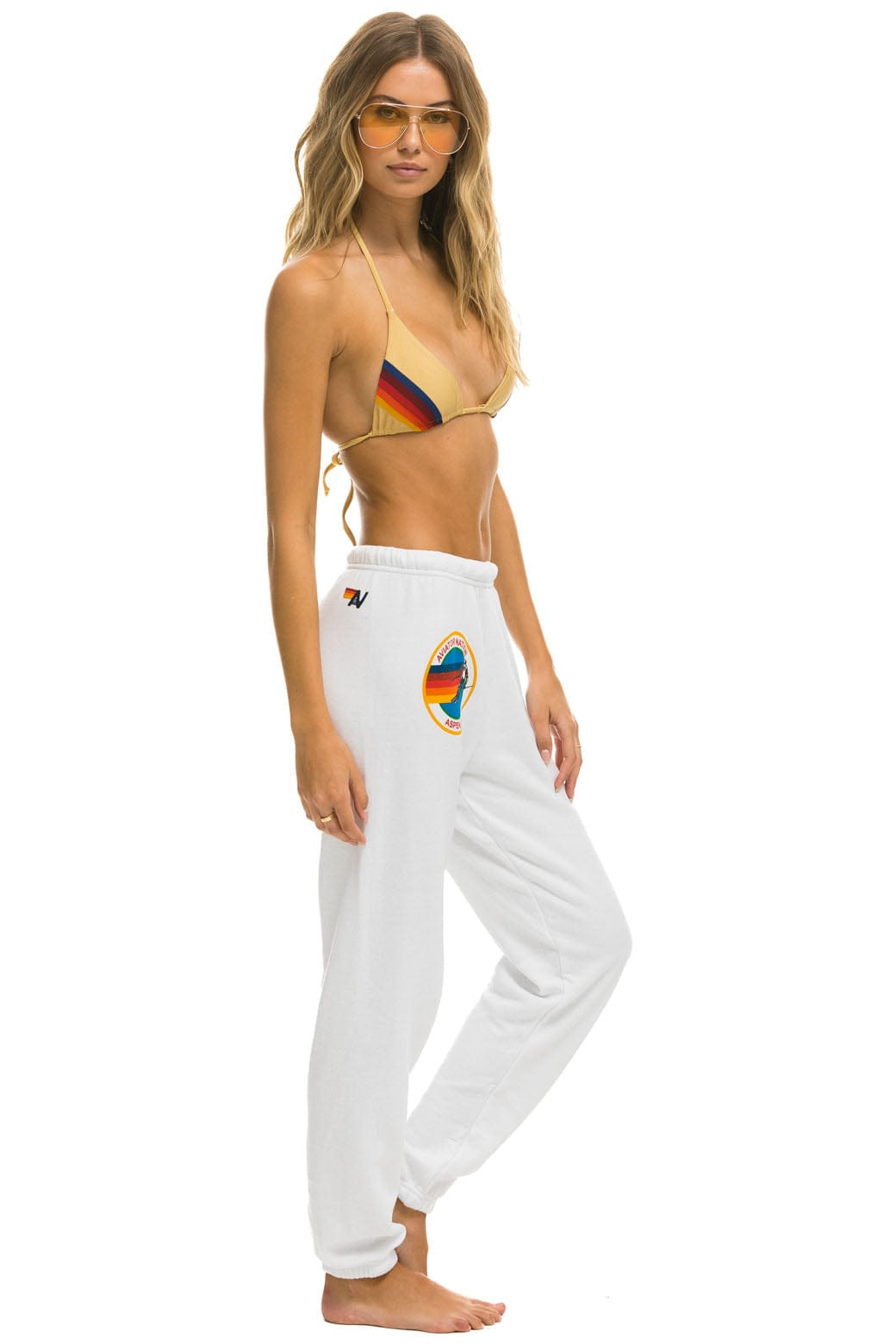 AVIATOR NATION ASPEN SWEATPANTS - WHITE - Image 3