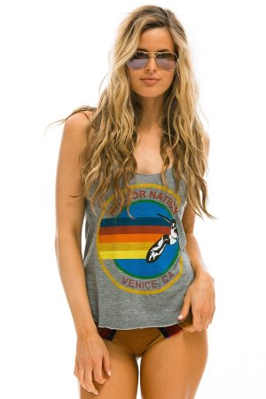 AVIATOR NATION TANK - HEATHER GREY